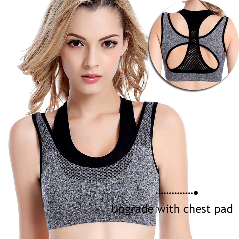 Underwire Bra Padded - 충격 방지 중공 통기성 스포츠 브라,