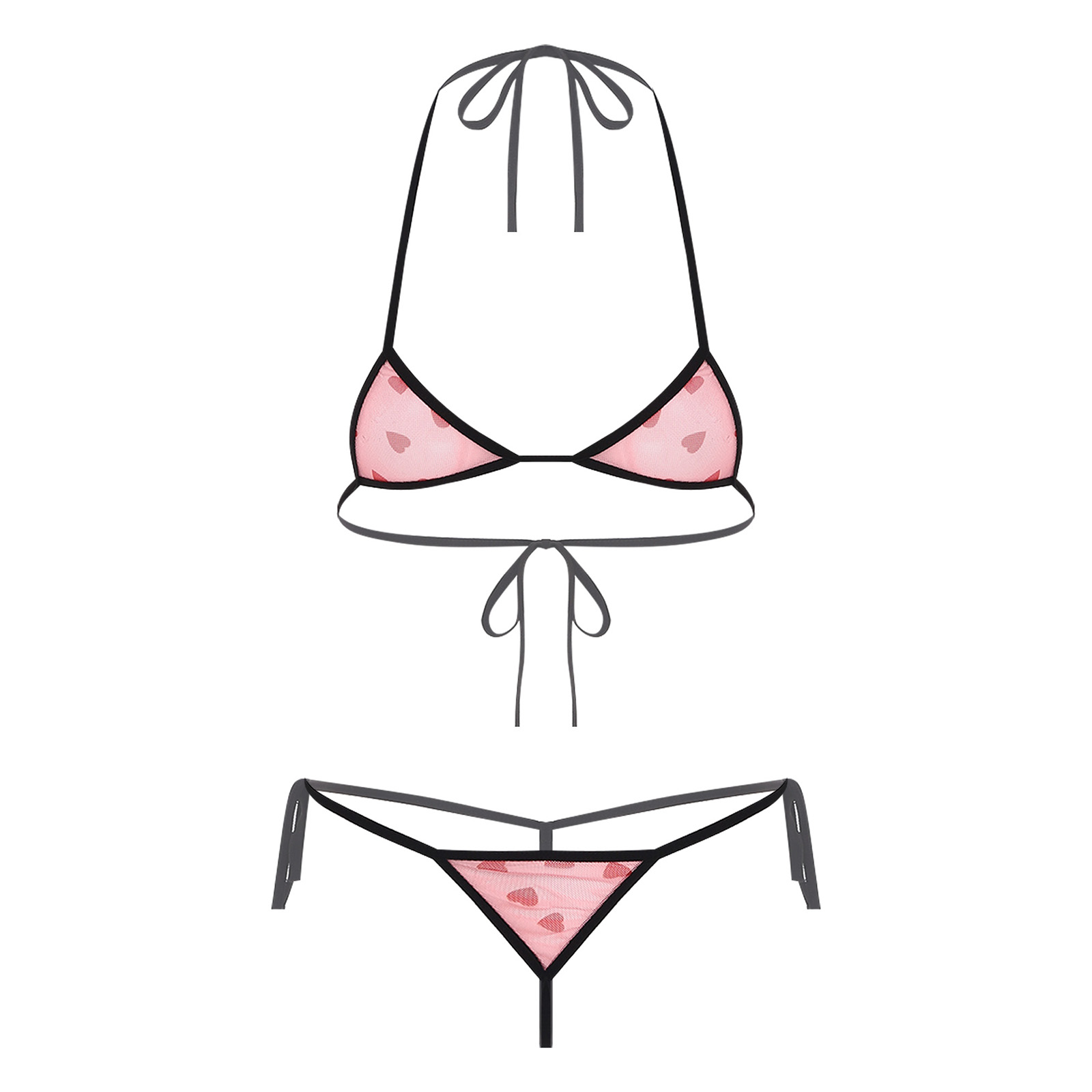 여성용 마이크로 미니 비키니 란제리 속옷 세트 프린트  - Lace Bralette Set 리뷰 및 가격