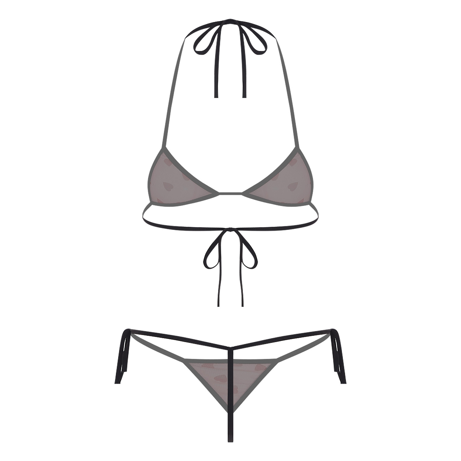 여성용 마이크로 미니 비키니 란제리 속옷 세트 프린트  - Lace Bralette Set 리뷰 및 가격