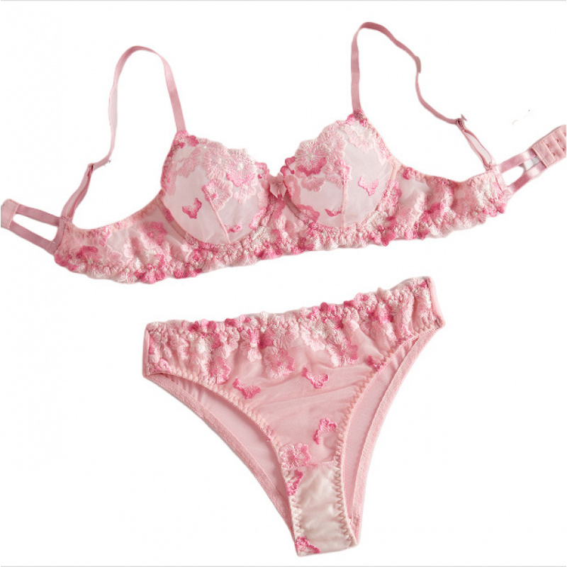 시스루 플로럴 자수 레이스 비키니 란제리 세트, 섹시한 - Sheer Bra Lace 리뷰 및 가격